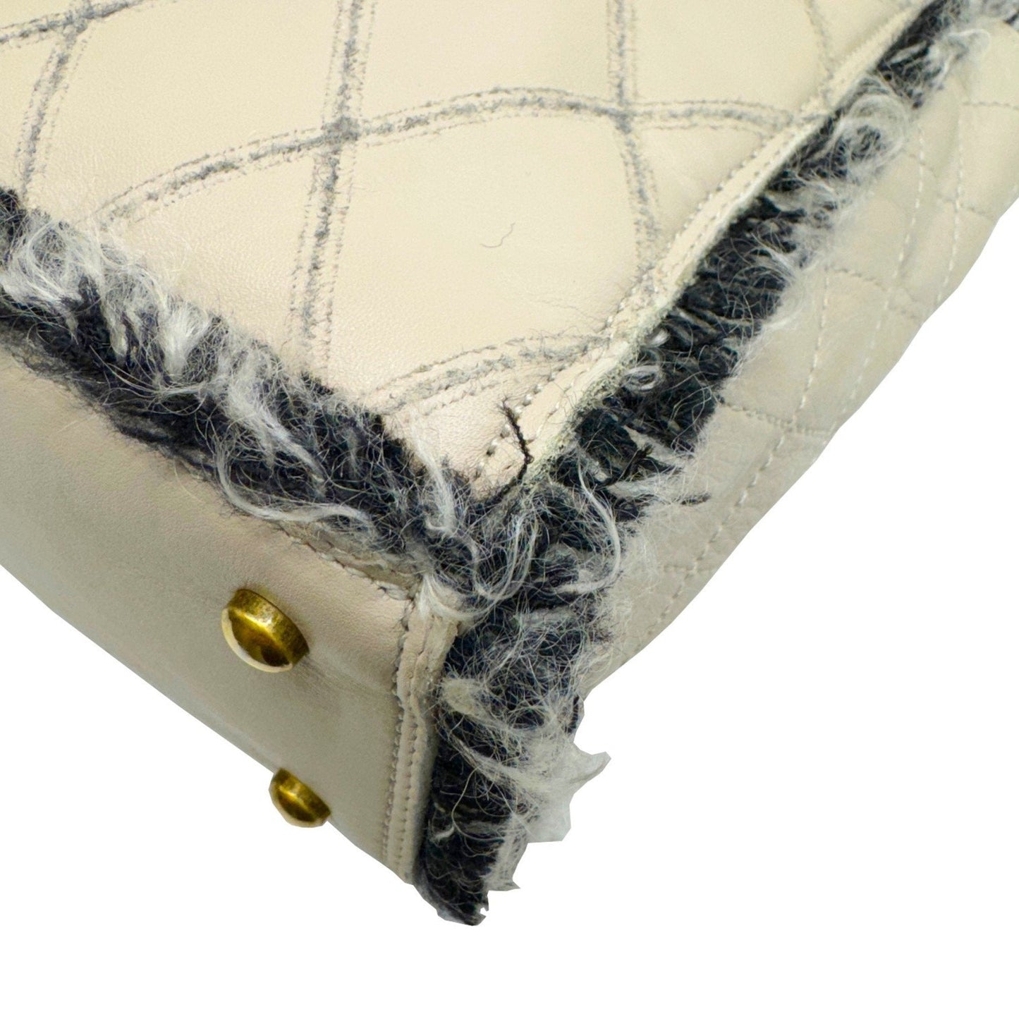 Chanel Quilted Tote Bag ModelTweed Trim Tote