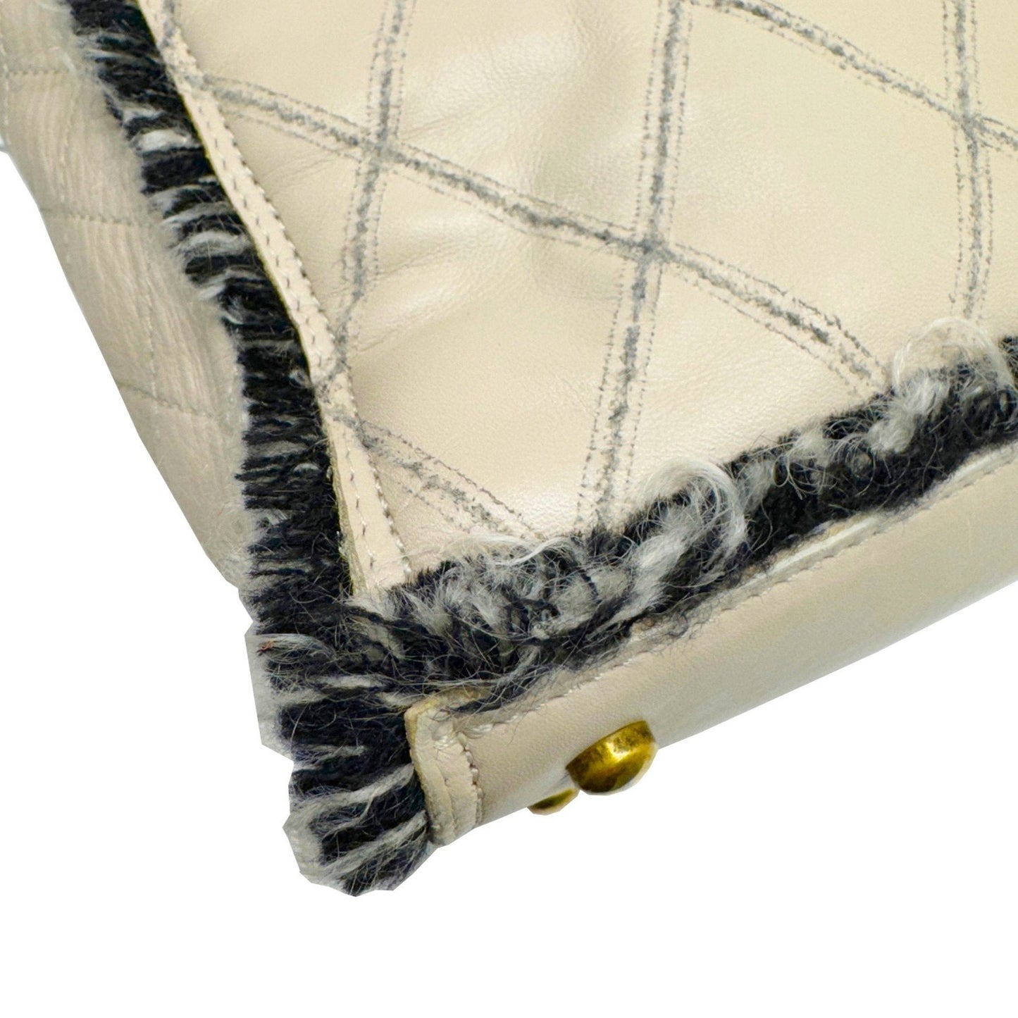 Chanel Quilted Tote Bag ModelTweed Trim Tote