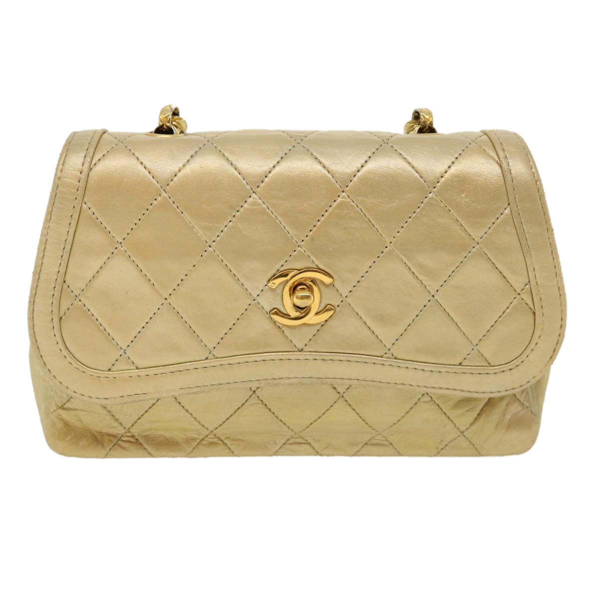Chanel Timeless Shoulder Bag Gold Lambskin