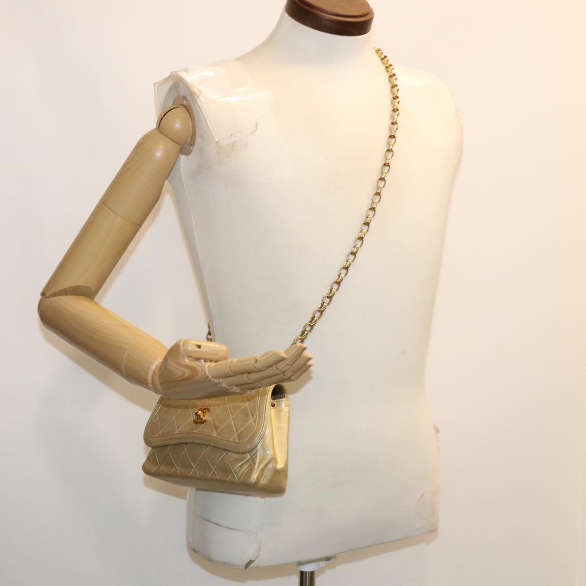 Chanel Timeless Shoulder Bag Gold Lambskin