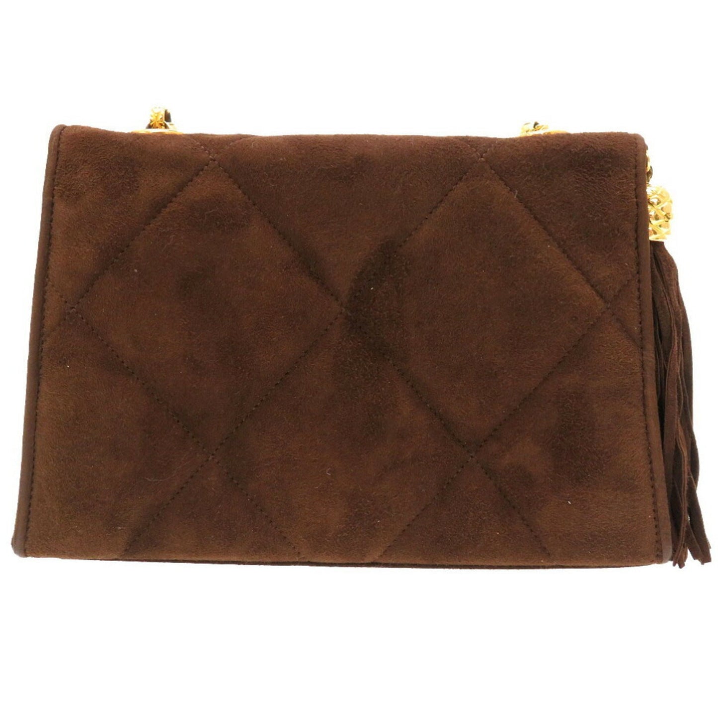 Chanel Vintage Quilted Suede Shoulder Bag