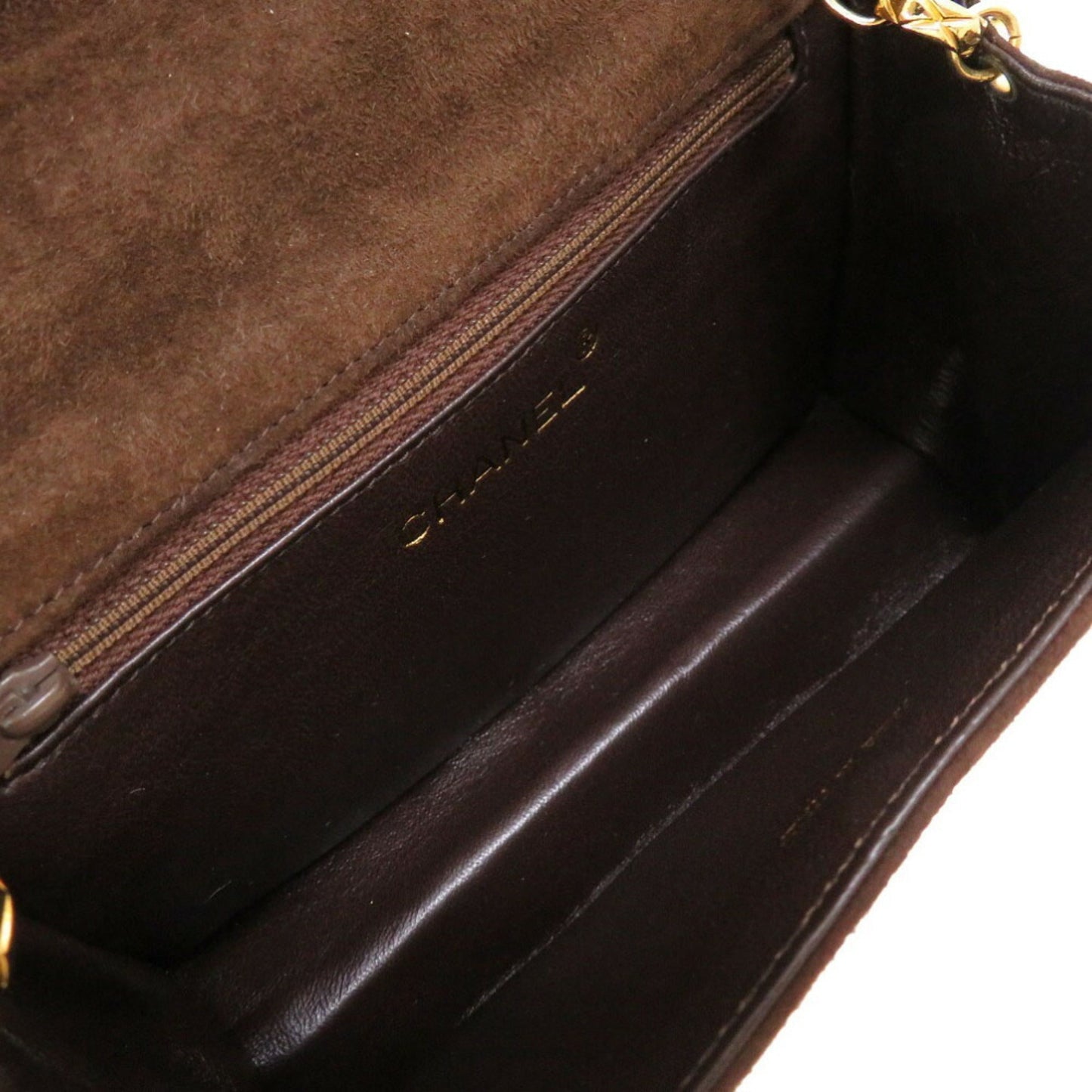 Chanel Vintage Quilted Suede Shoulder Bag