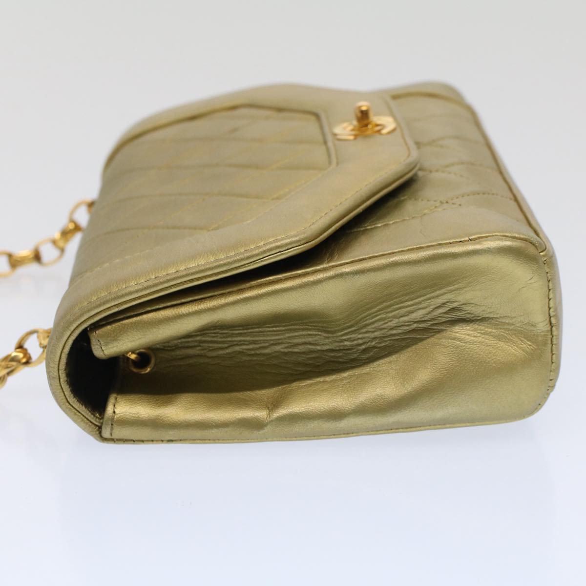 Chanel Vintage Quilted Shoulder Bag Gold