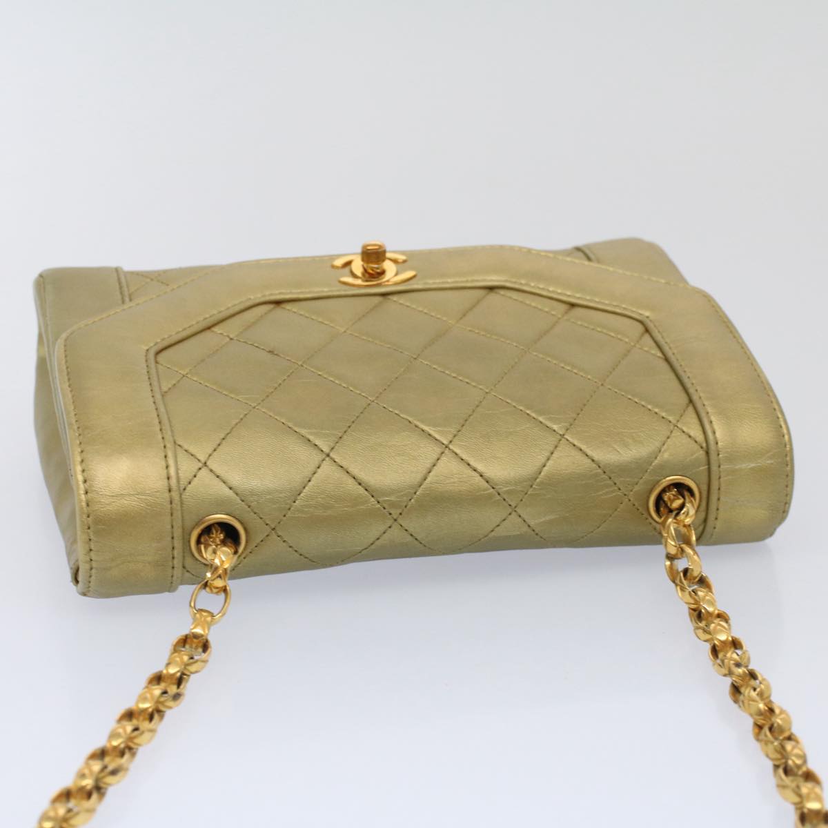 Chanel Vintage Quilted Shoulder Bag Gold