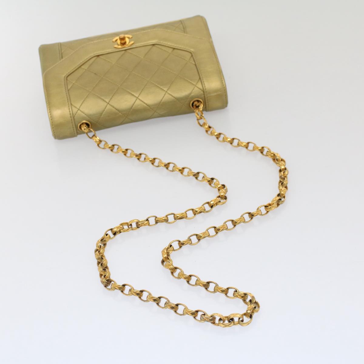 Chanel Vintage Quilted Shoulder Bag Gold