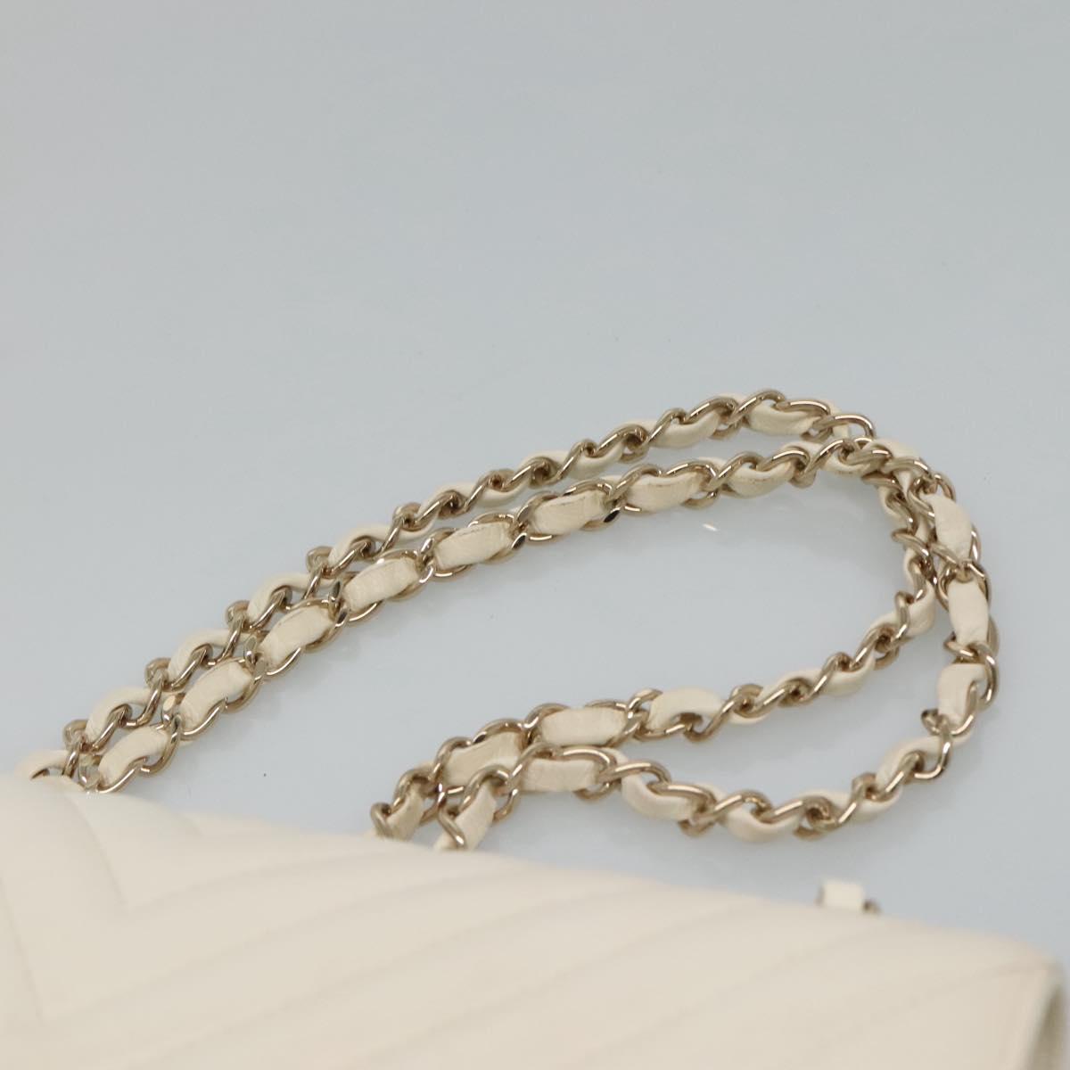 Chanel Double Flap Leather Shoulder Bag with Chain Strap