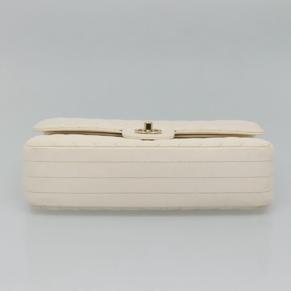Chanel Double Flap Leather Shoulder Bag with Chain Strap