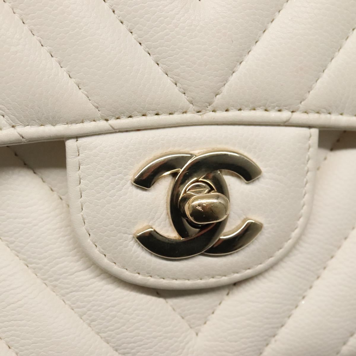 Chanel Double Flap Leather Shoulder Bag with Chain Strap