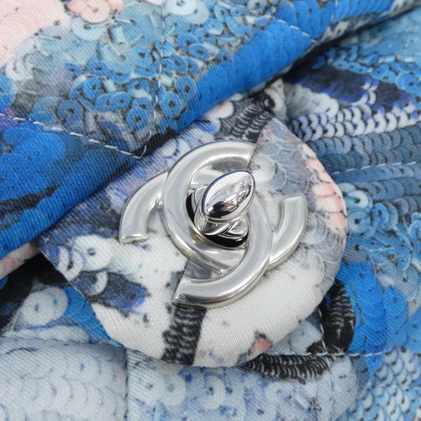 Chanel Canvas Shoulder Bag with Dust Bag and  Card