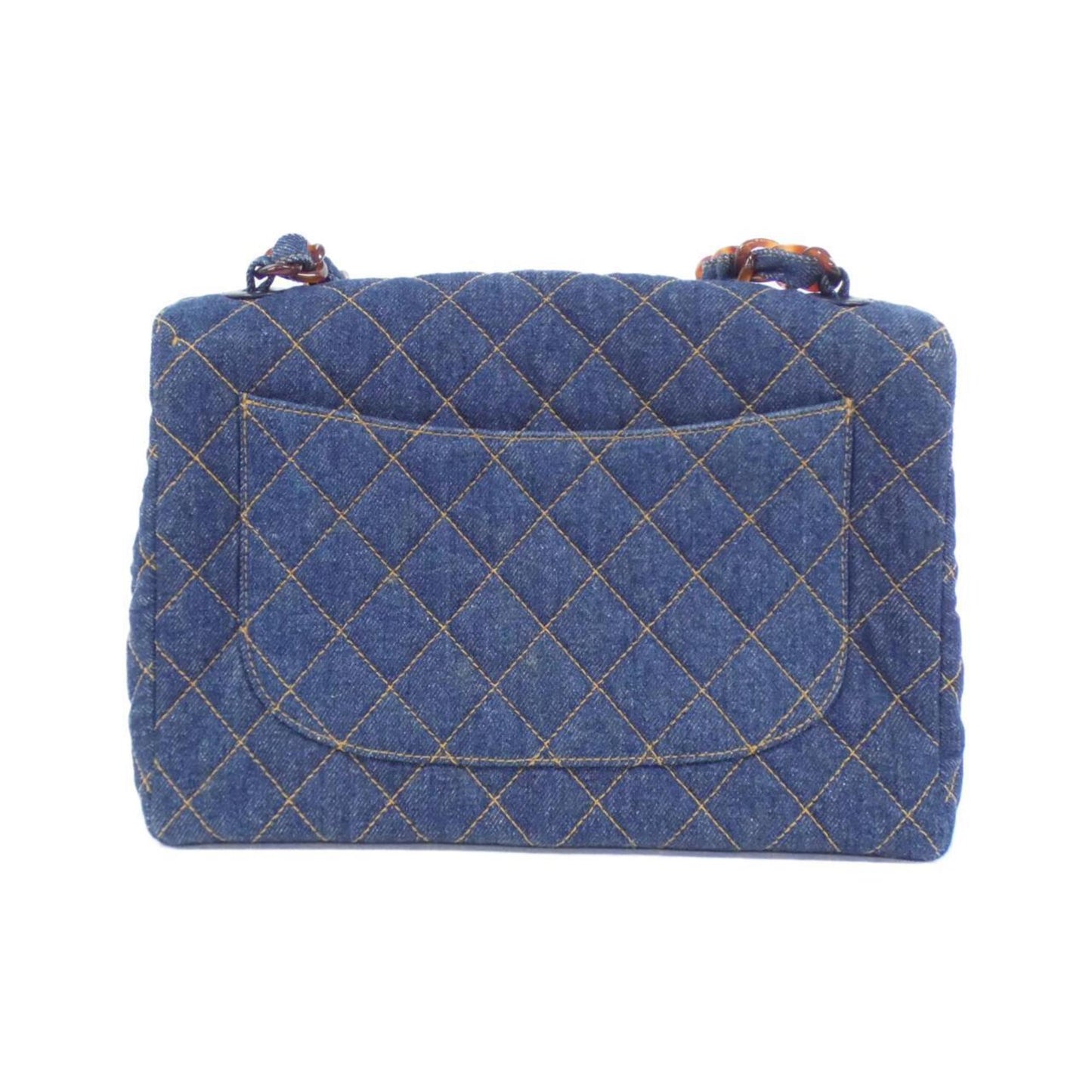 Chanel Denim Quilted Flap Bag with Box and Dust Bag