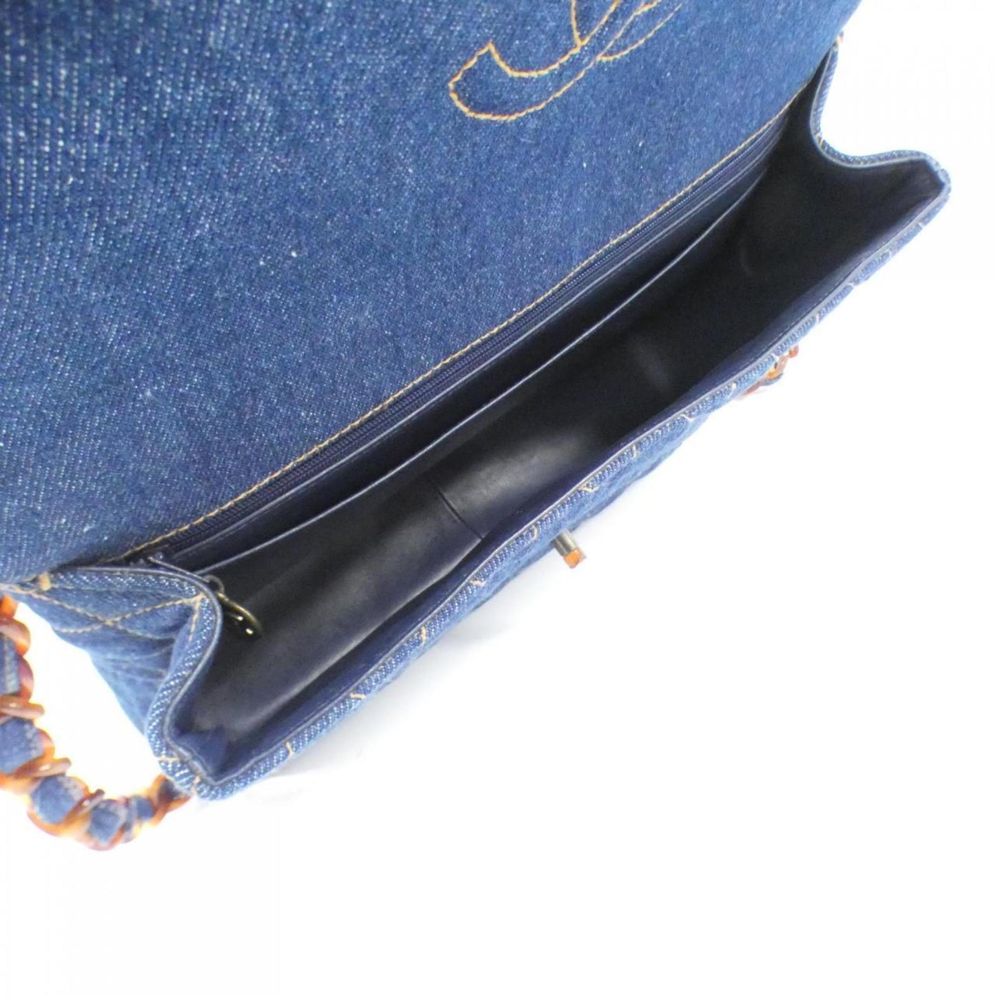Chanel Denim Quilted Flap Bag with Box and Dust Bag