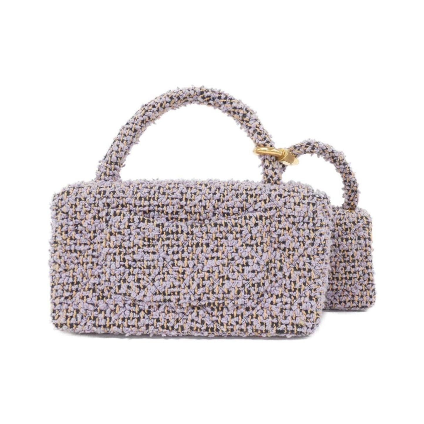 Chanel Tweed Coco Handle Bag with Dust Bag and  Card