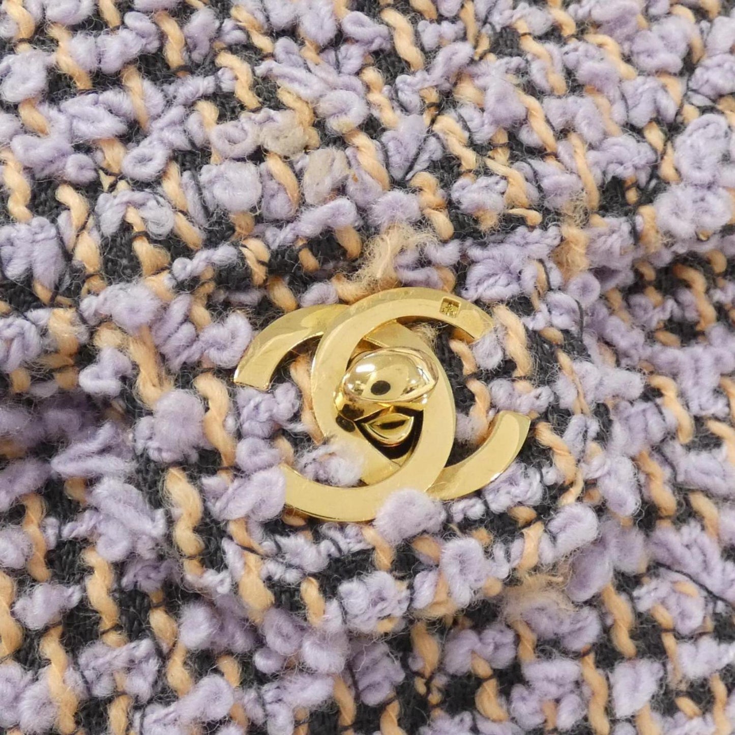 Chanel Tweed Coco Handle Bag with Dust Bag and  Card