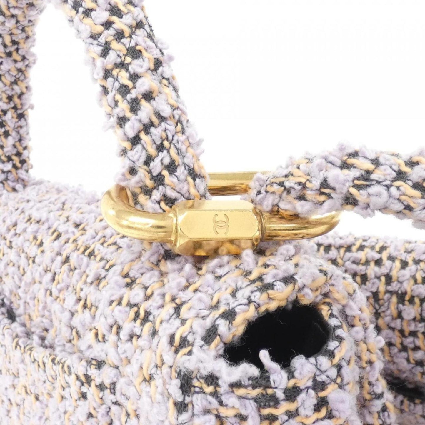 Chanel Tweed Coco Handle Bag with Dust Bag and  Card