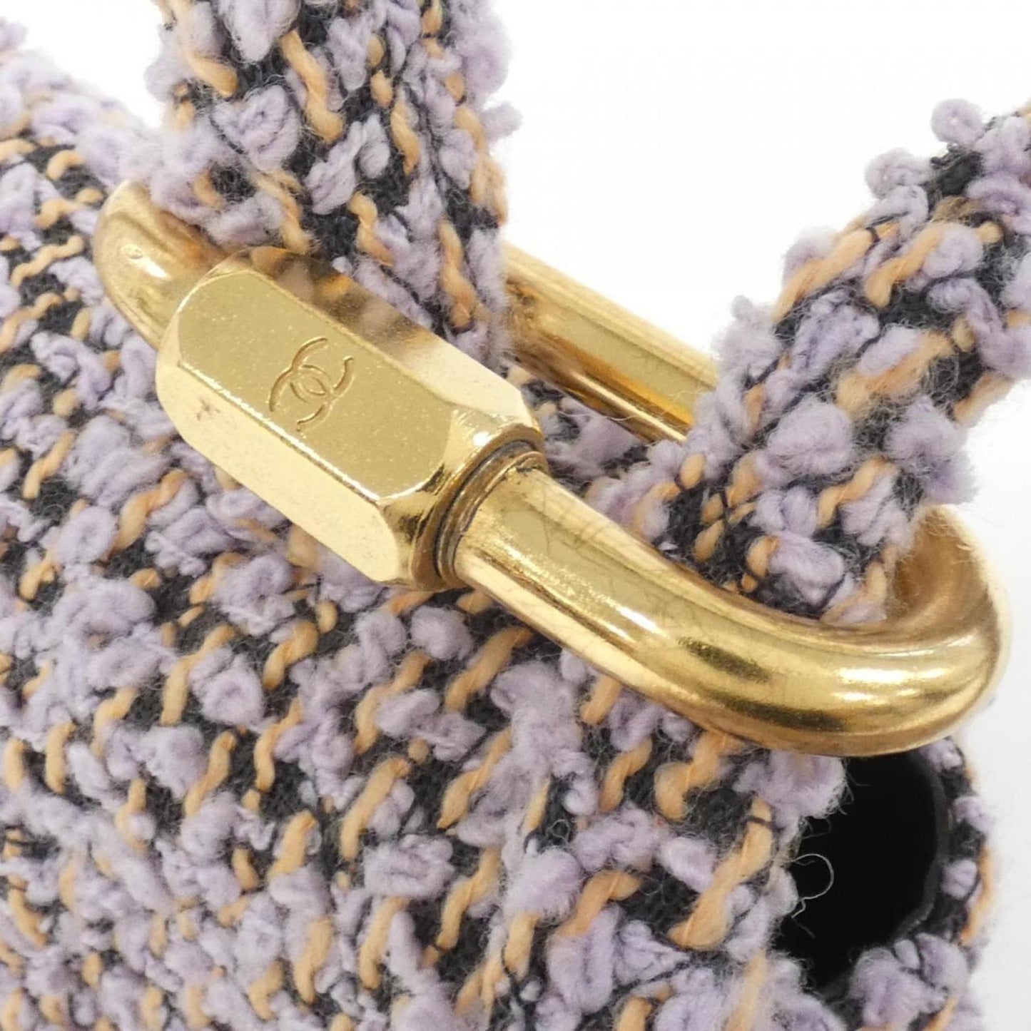 Chanel Tweed Coco Handle Bag with Dust Bag and  Card