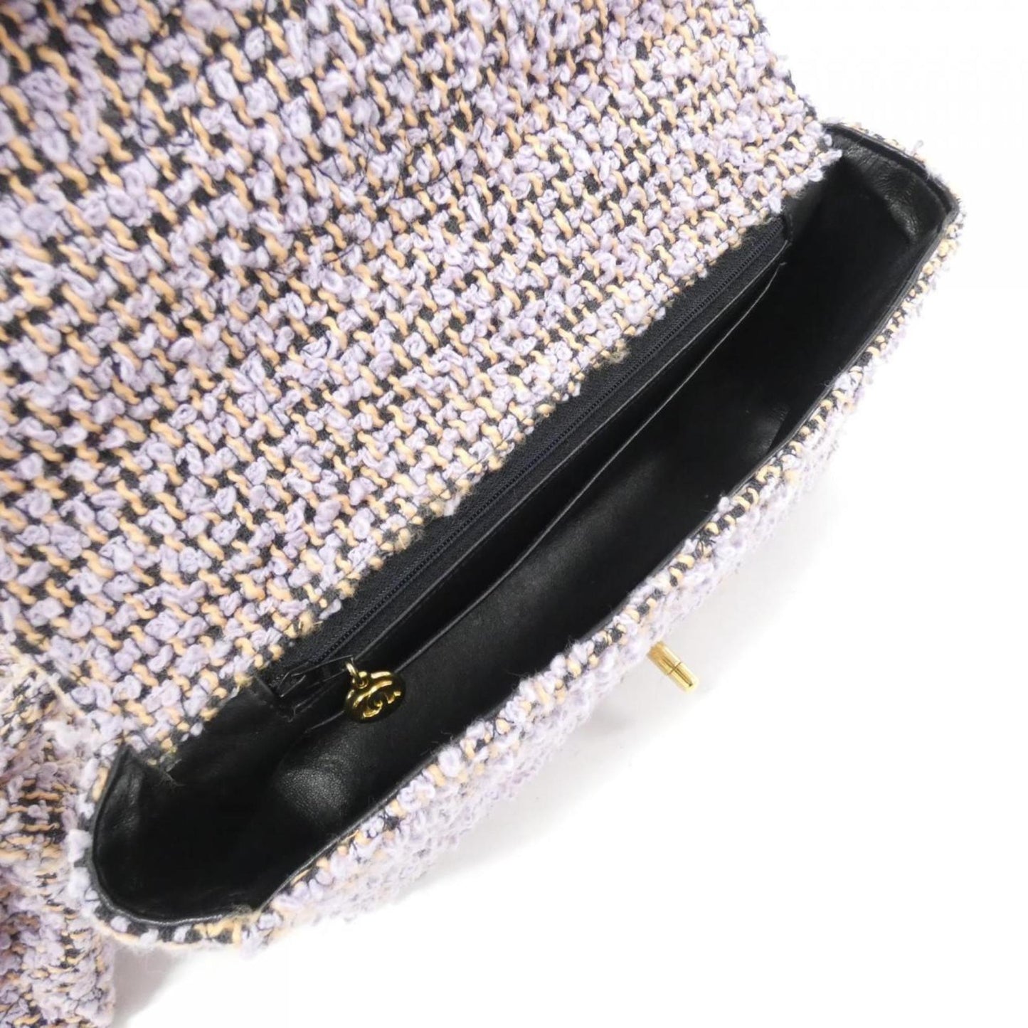 Chanel Tweed Coco Handle Bag with Dust Bag and  Card