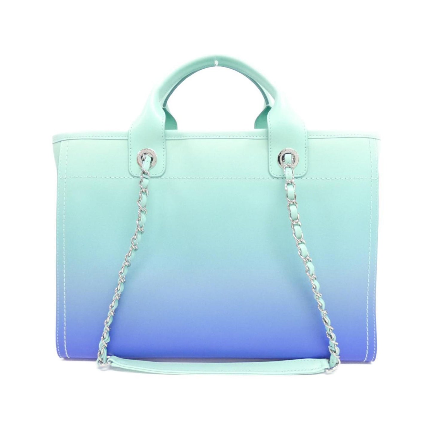 Chanel Leather Deauville Tote with Dust Bag and Pouch