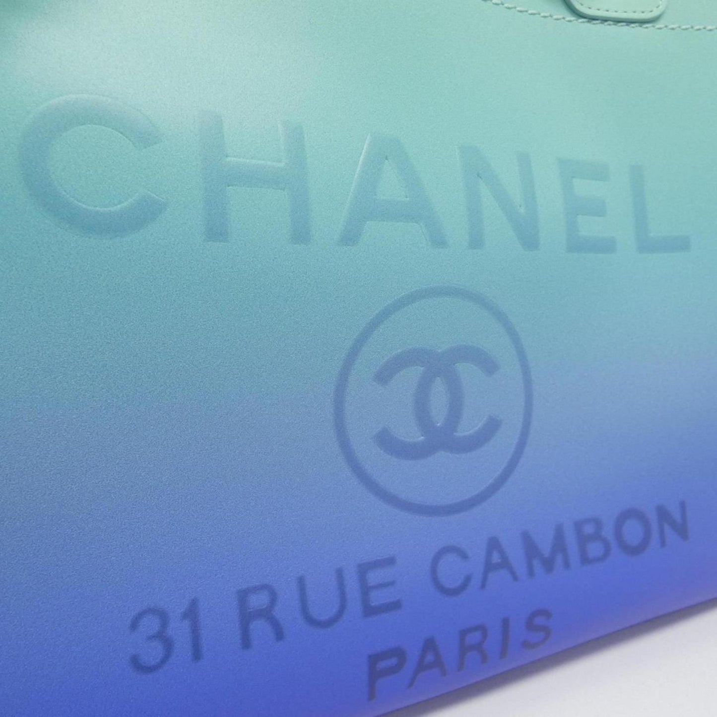 Chanel Leather Deauville Tote with Dust Bag and Pouch