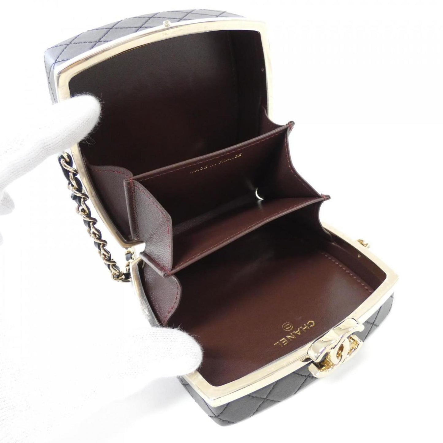 Chanel Leather Box with Dust Bag and  Card