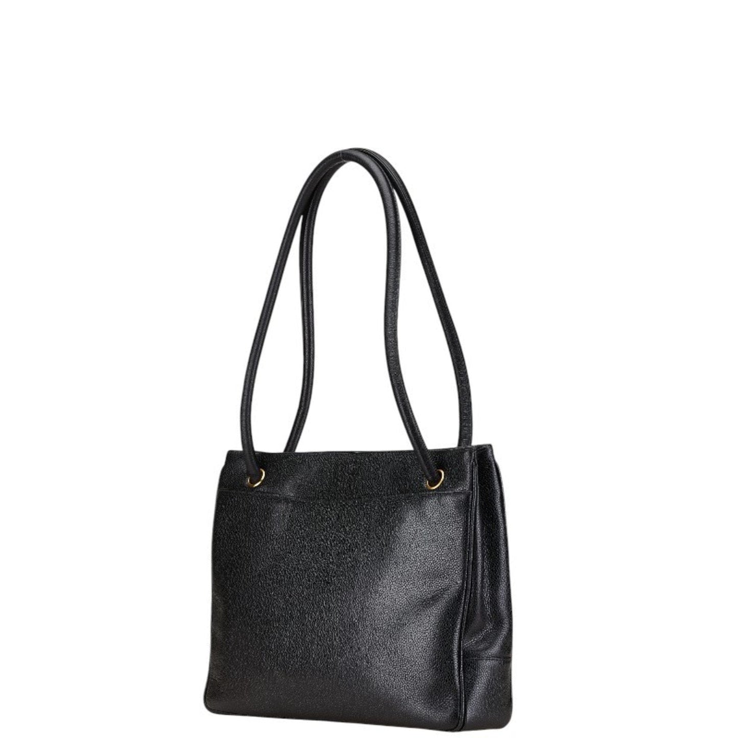 Chanel Leather Logo CC Tote Bag with Metal Fittings