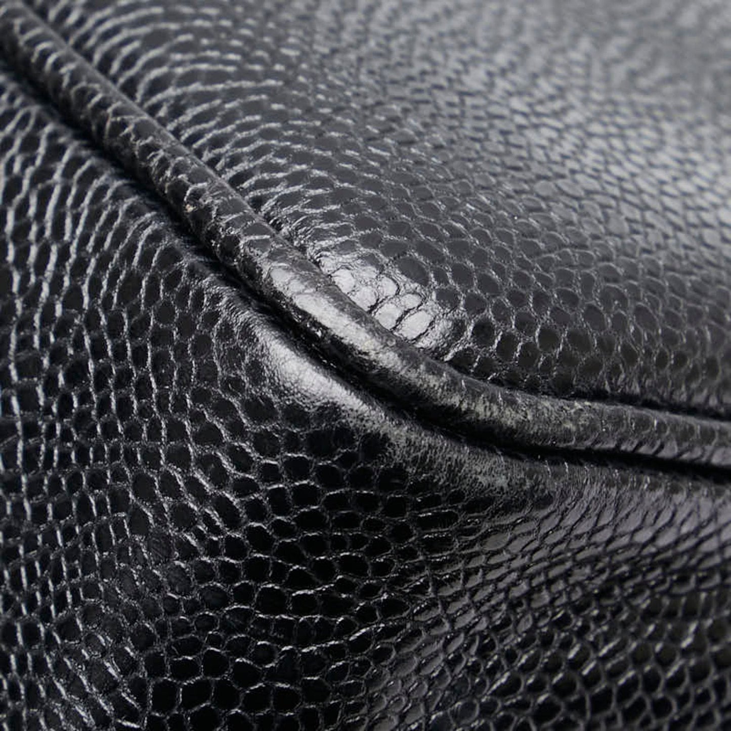 Chanel Leather Logo CC Tote Bag with Metal Fittings