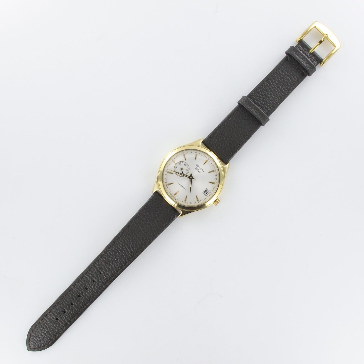 1980s Zenith Elite Automatic 18 Karat Yellow Gold Wristwatch