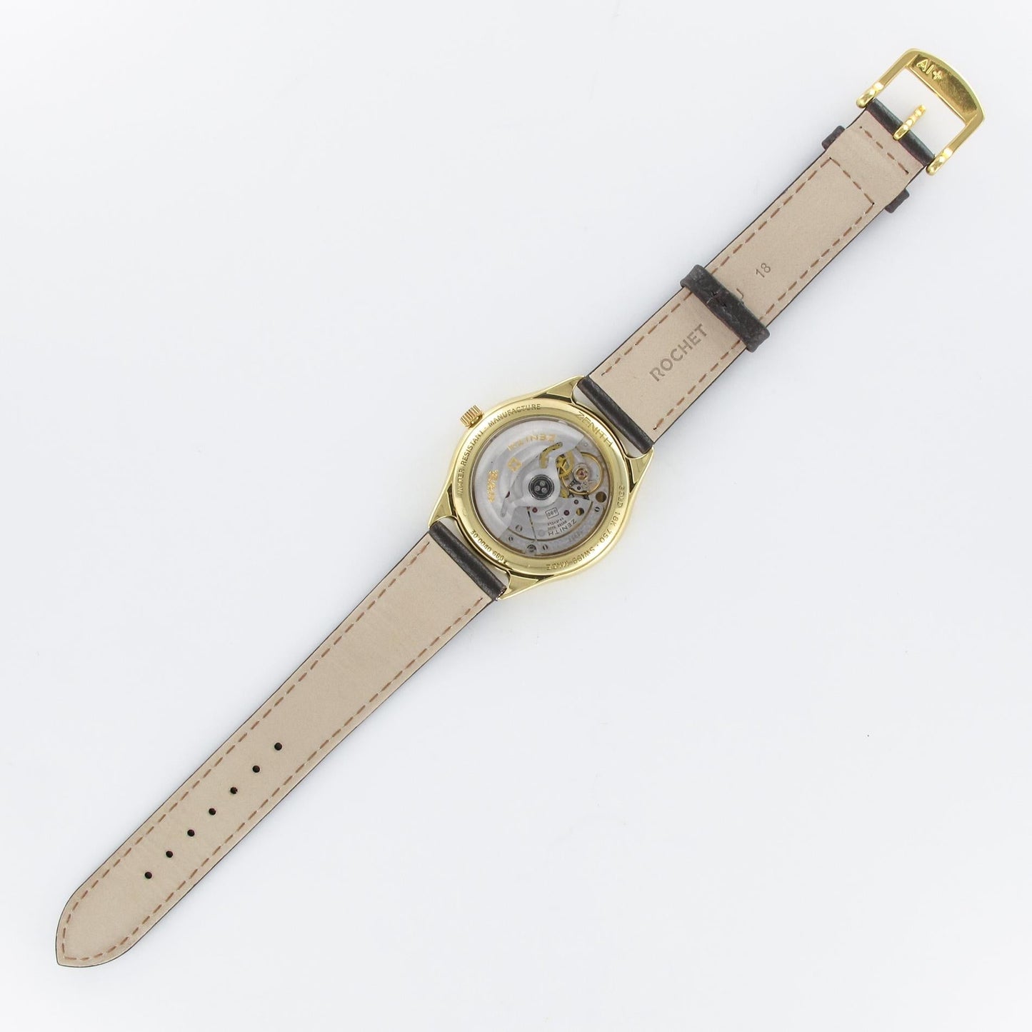 1980s Zenith Elite Automatic 18 Karat Yellow Gold Wristwatch