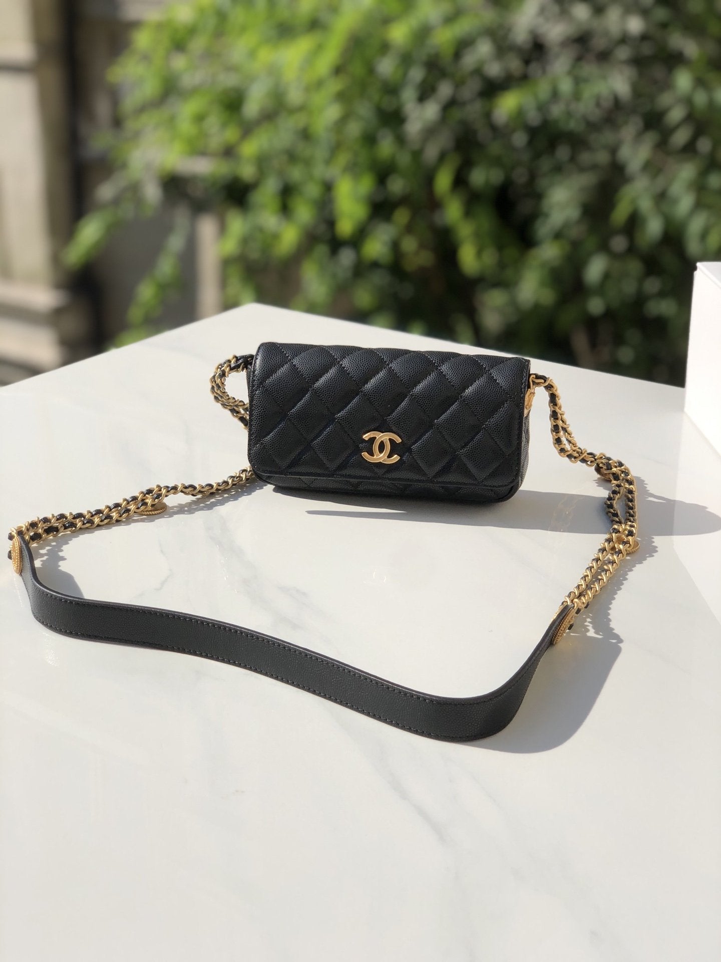 CHLSmall GlamIap Bags Gold Hardware Black For Women Handbags, Shoulder Bags 7.5in/19.2cm