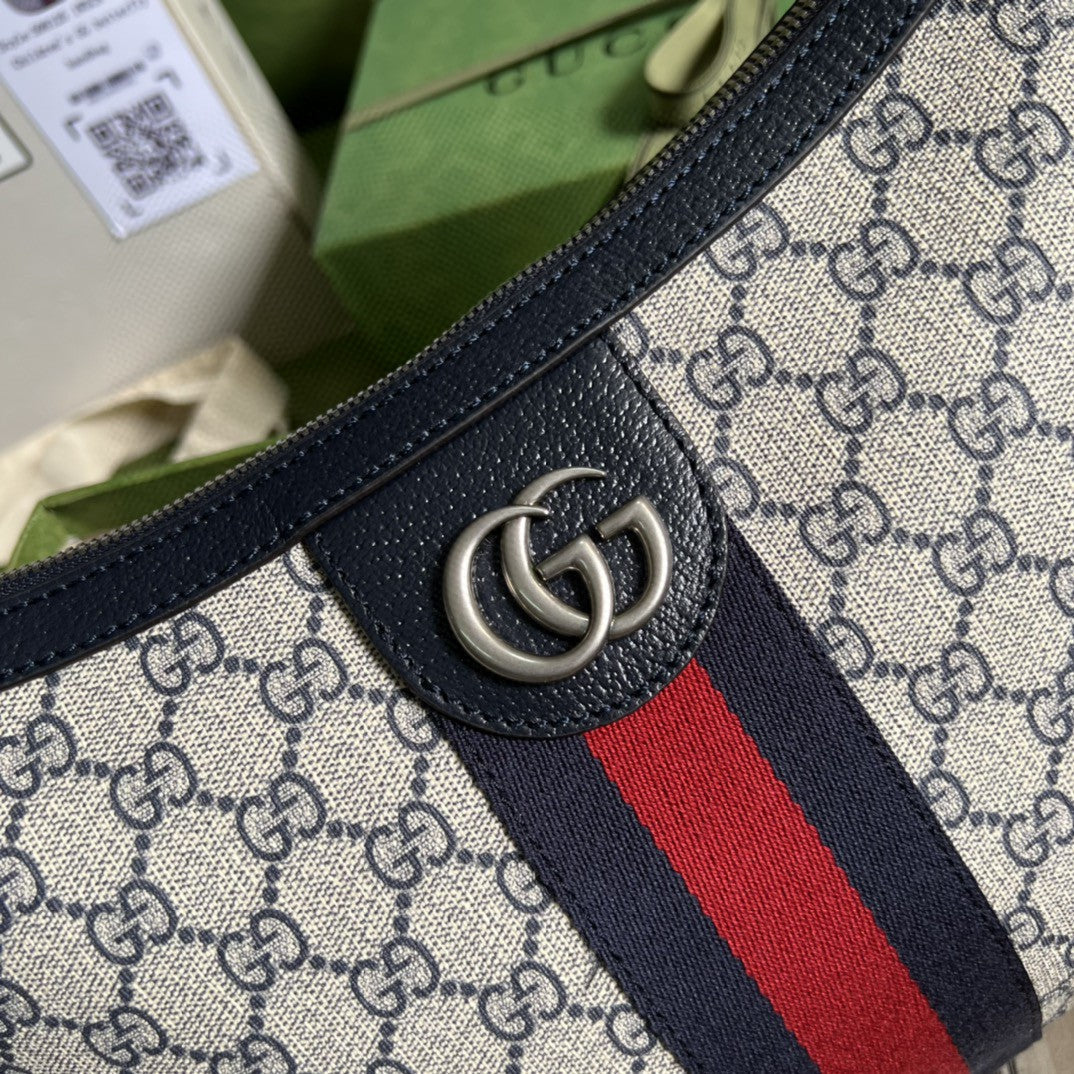 Glami OphiGLAMIa Glami Small Shoulder Bag Beige And Blue Glami Supreme Canvas For Women 12in/30cm 598125 2ZGMN 4076