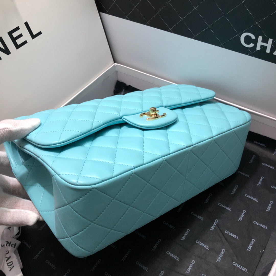 CHLLarge Classic Handbag Gold Hardware Blue For Women Handbags, Shoulder Bags 11.8in/30cm