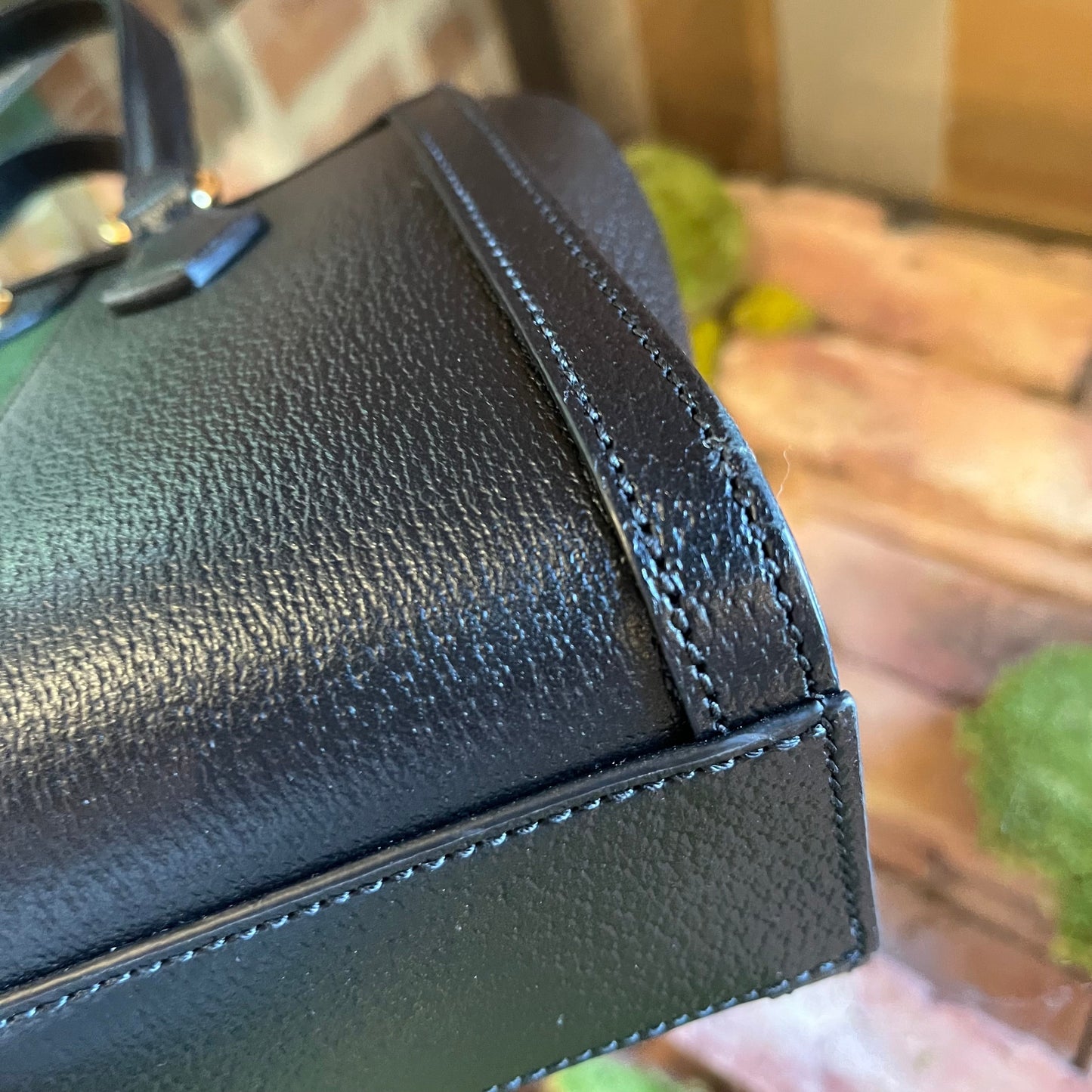 GUCCI Black Leather Ophidia Small Tote