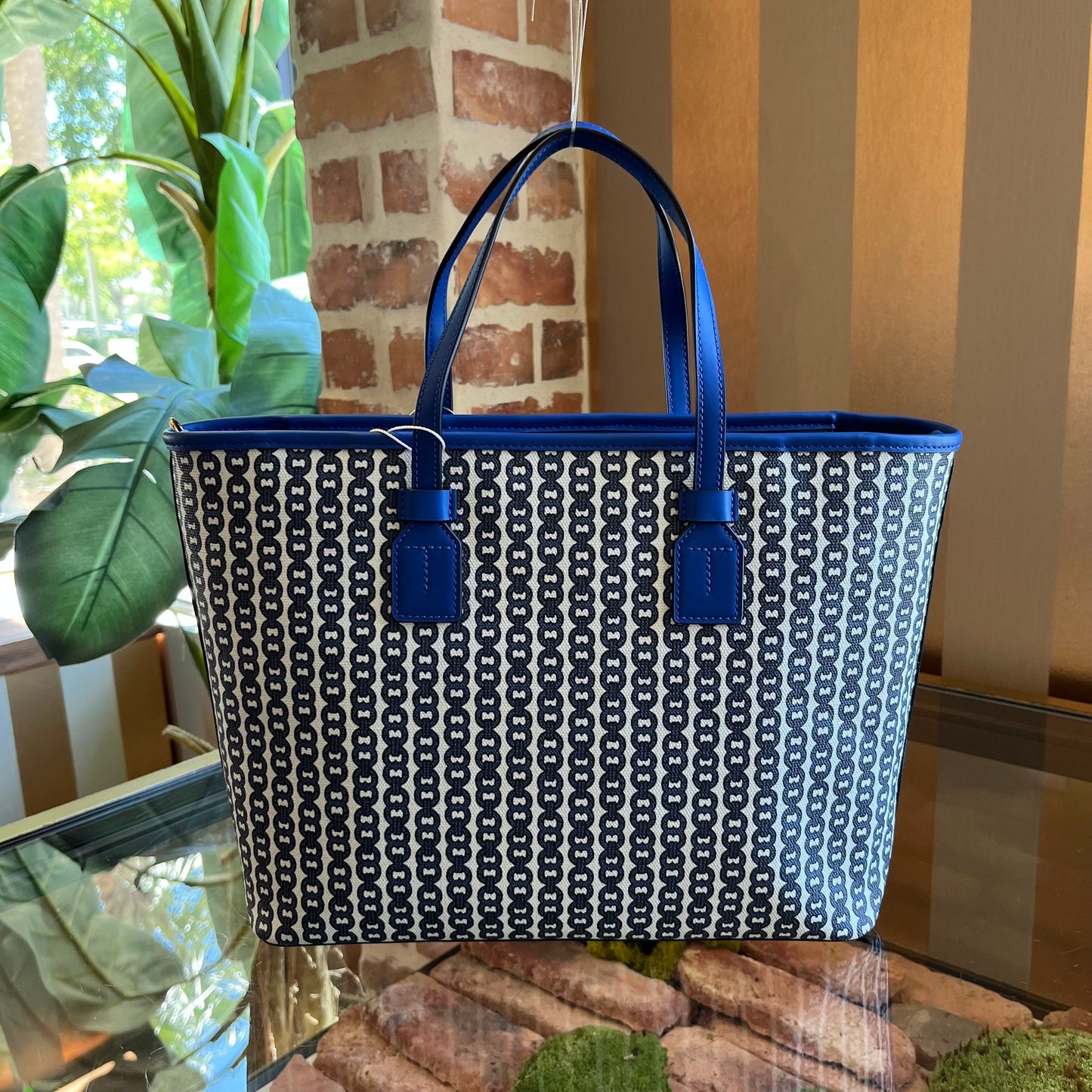 TORY BURCH Gemini Link Small Bondi Blue Tote