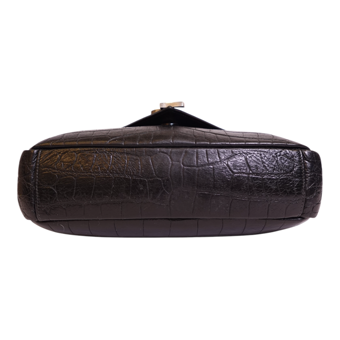 YSL Crocodile Embossed College Bag