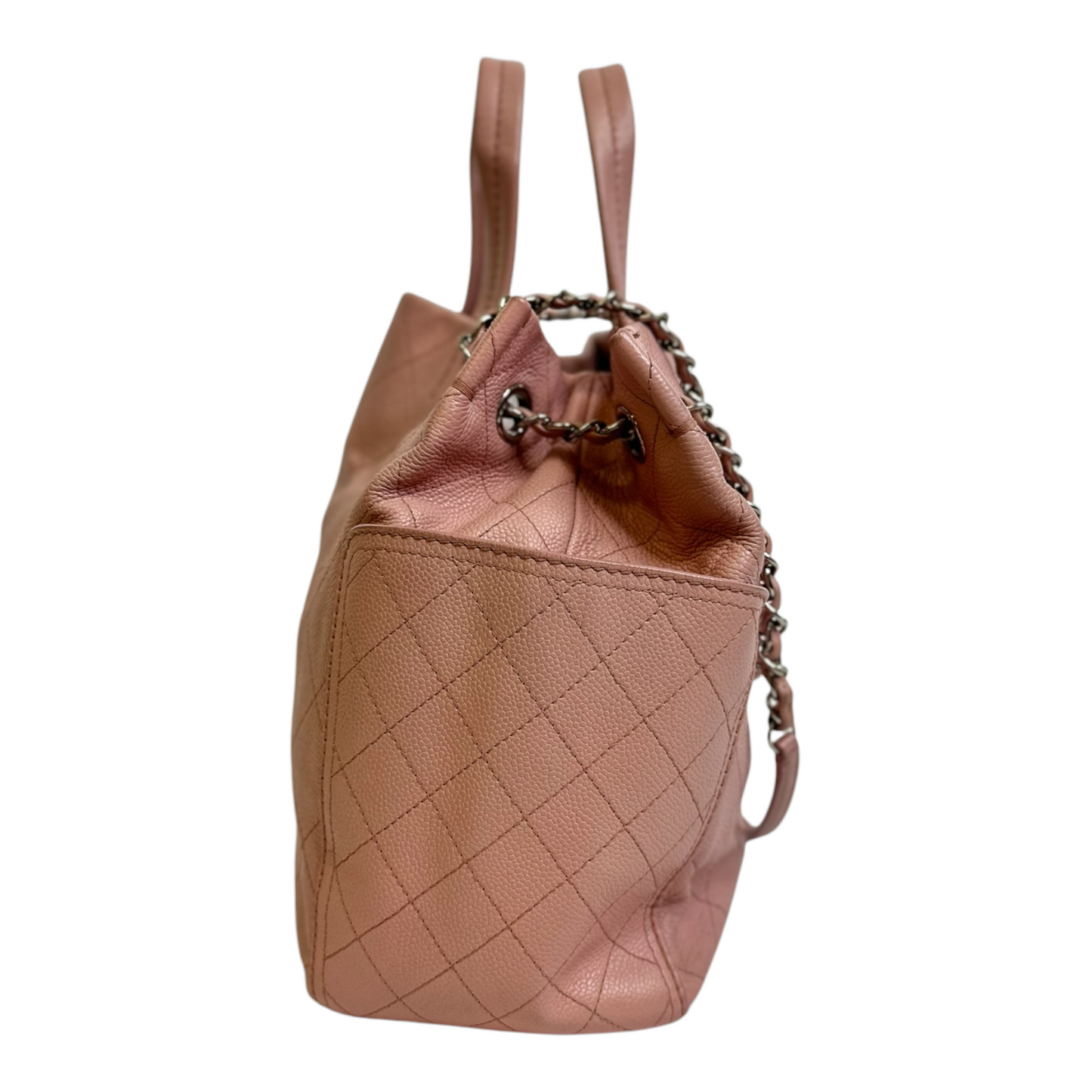 Chanel Grained Calfskin Small CC Pocket Tote Pink