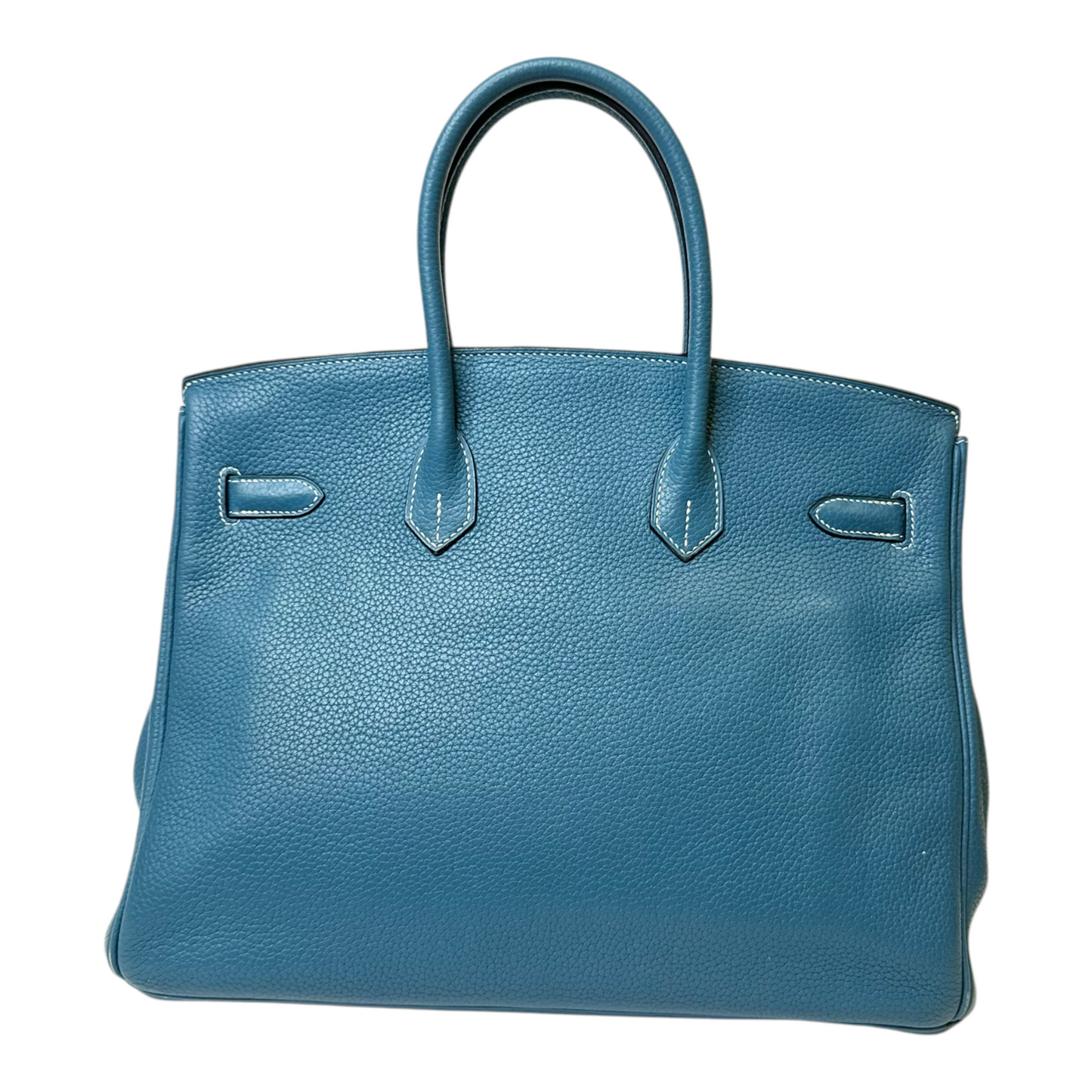 Hermes Birkin 35 Blue Jean Togo Silver Hardware