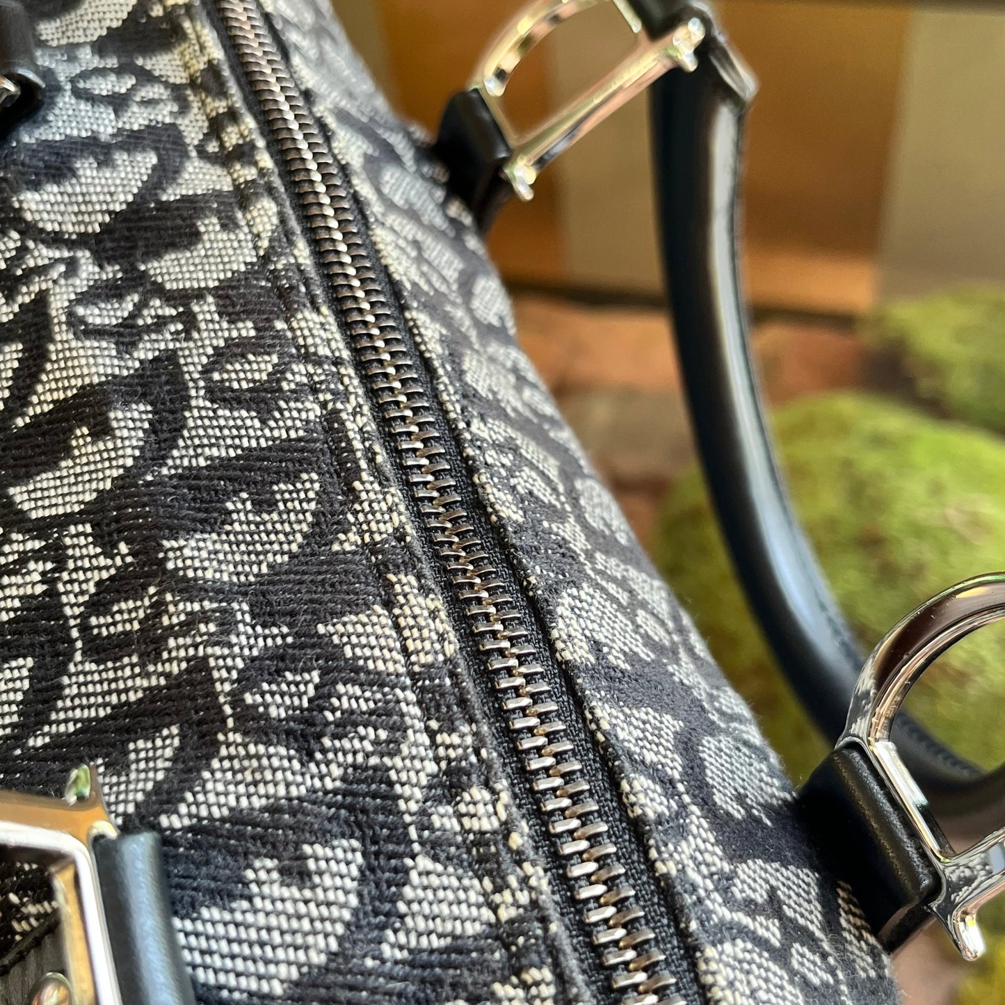 CHRISTIAN DIOR Trotter Canvas Satchel