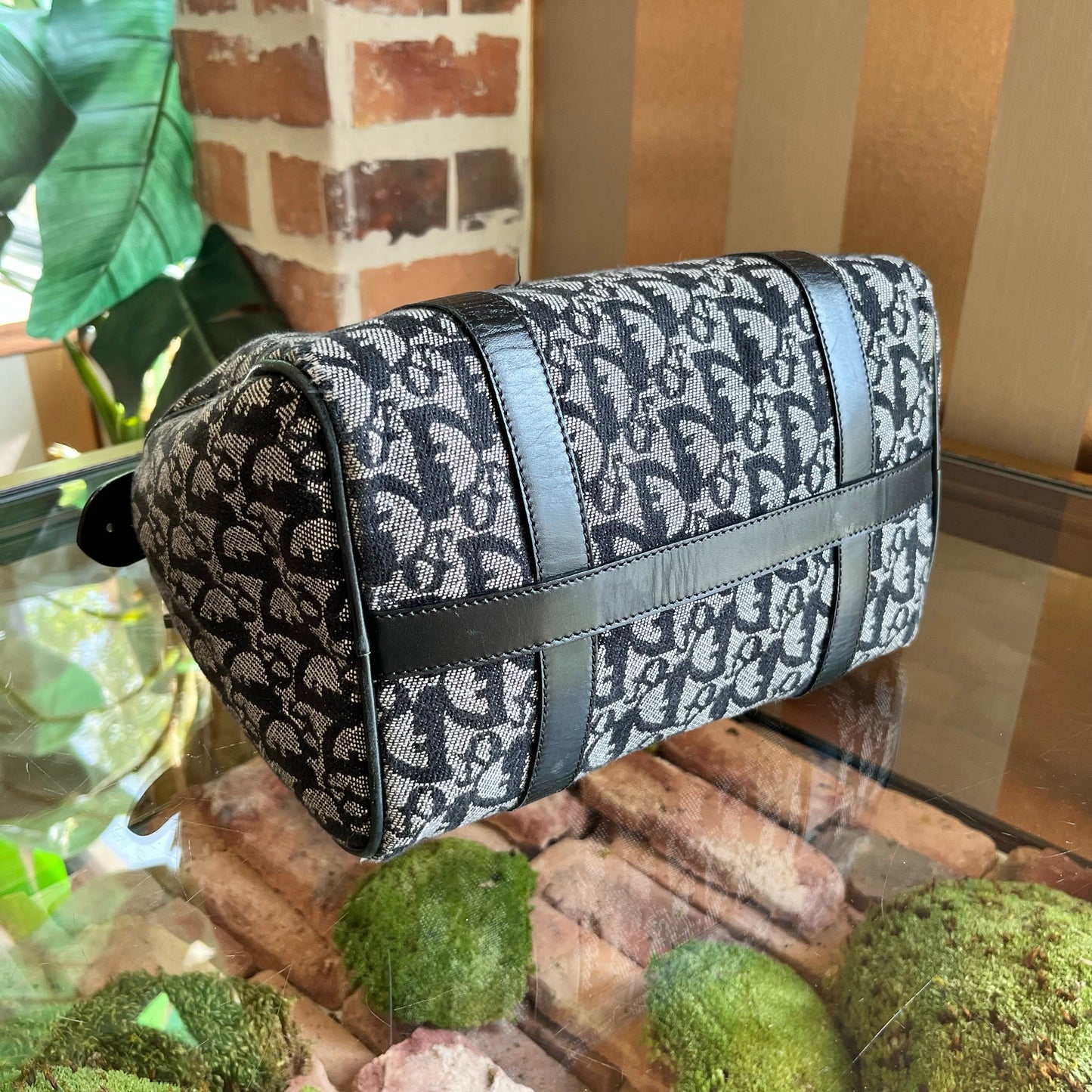 CHRISTIAN DIOR Trotter Canvas Satchel