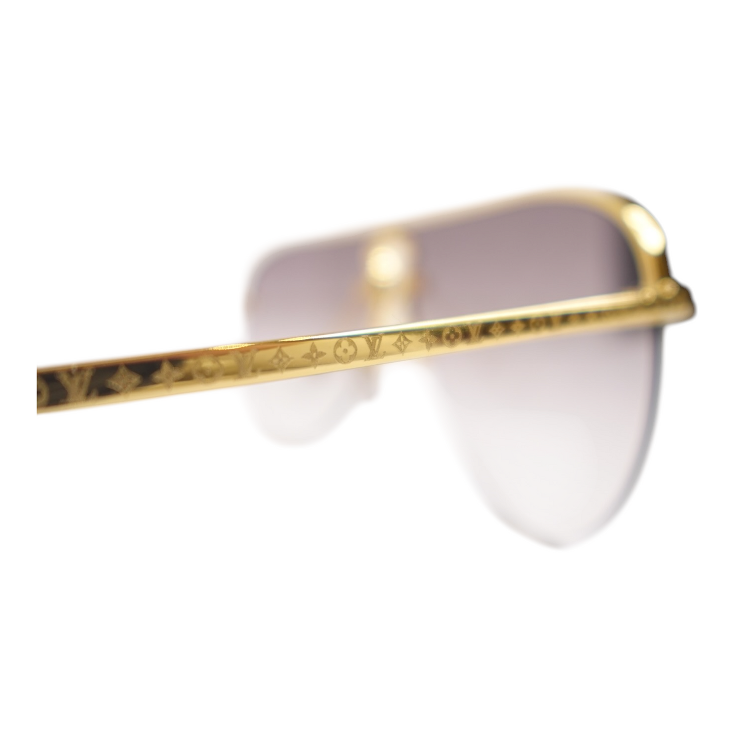 GLM-Gold Logo Aviator Sunglasses