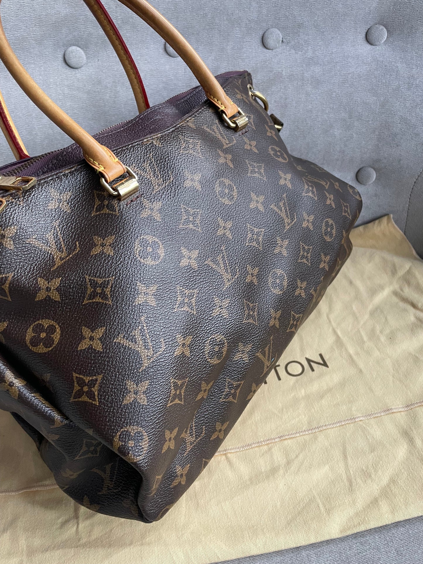 Louis Vuitton Pallas Tote in Monogram and Grape (RRP £1960)