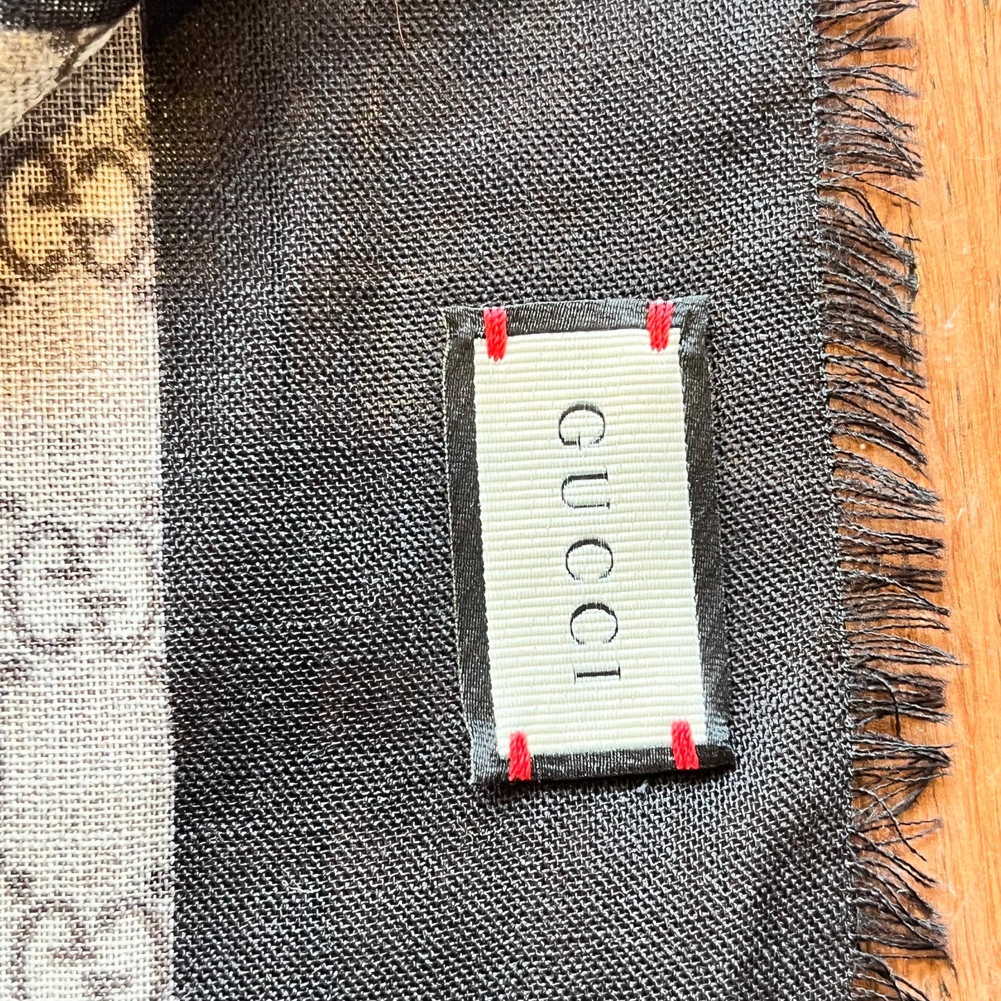 GUCCI Monogram Kingsnake Wool Scarf