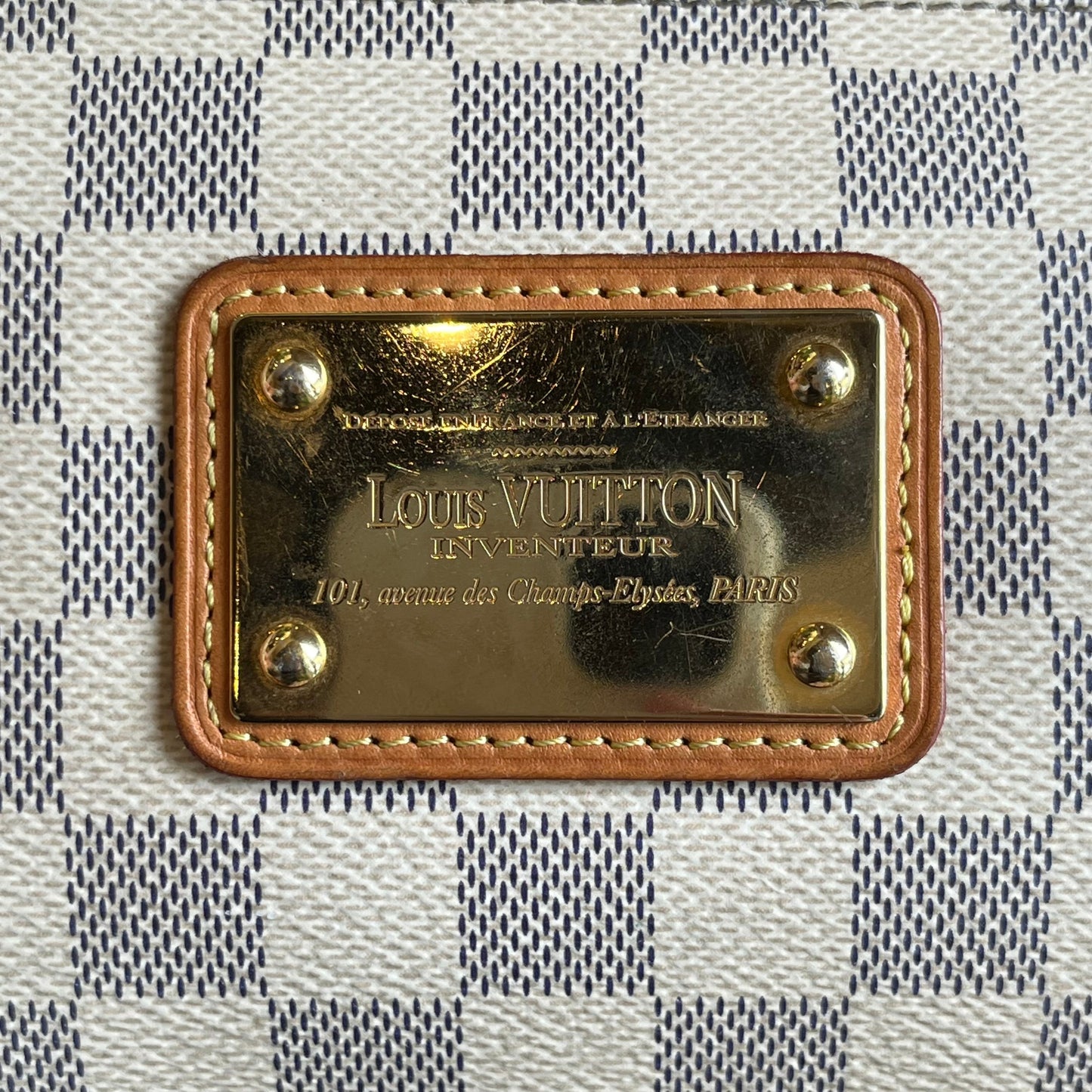LOUIS VUITTON Eva Damier Azur Canvas Shoulder Bag