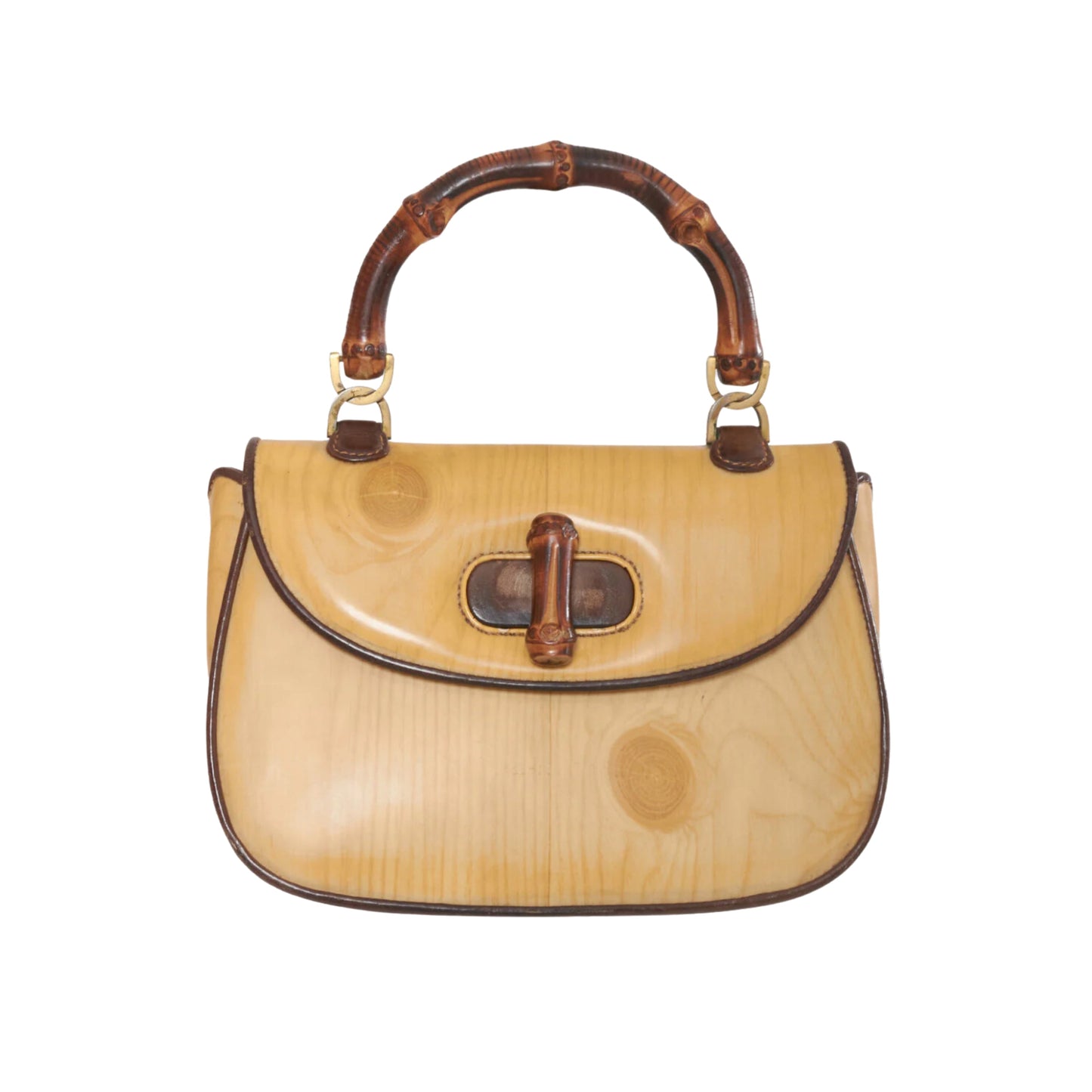 GLM-- handbag with bamboo handle - '90s