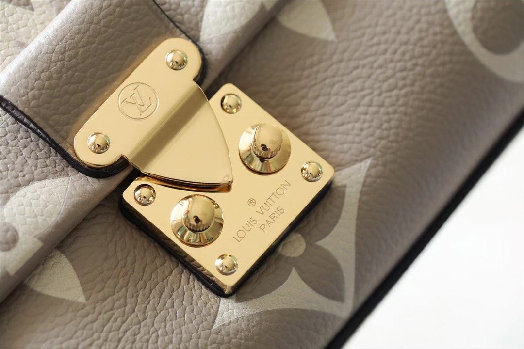 LV Madeleine GLAMI Monogram Empreinte Dove Gray/ Creme Beige For Women,  Shoulder and Crossbody Bags 9.4in/24cm LV