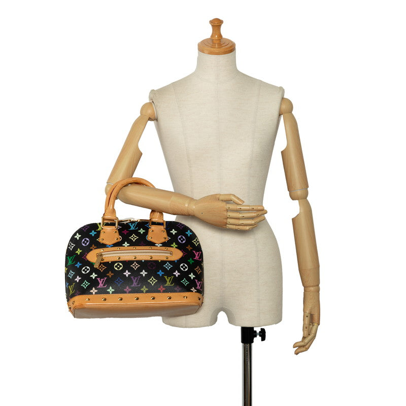 Louis Vuitton Monogram Multicolor M92646 Handbag PVC/Ledger Noir Black