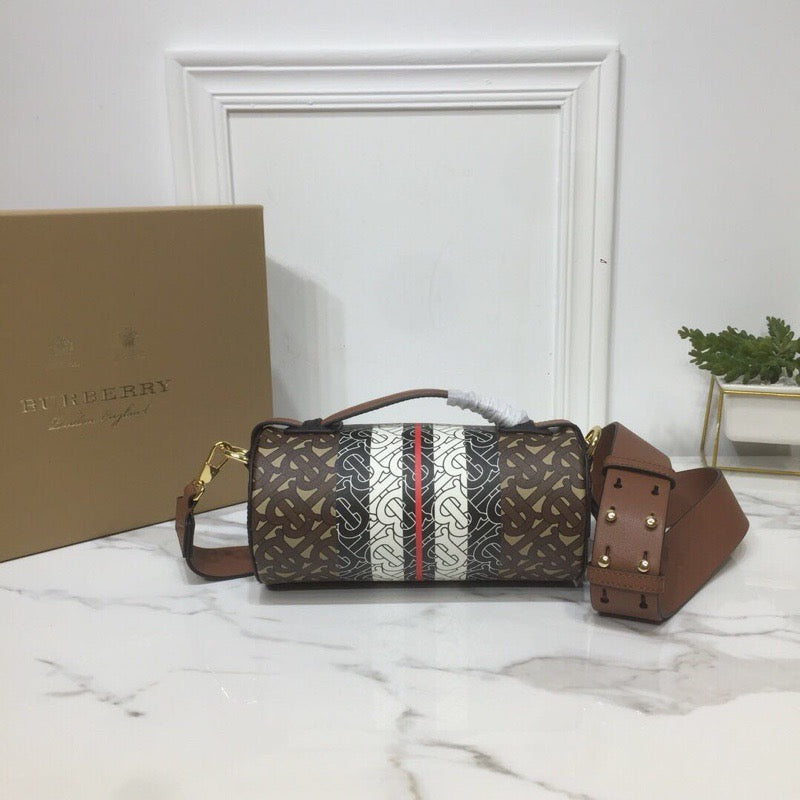 GLAMI The Monogram Stripe E-canvas Barrel Bag For Women, Bags 8.3in/21cm