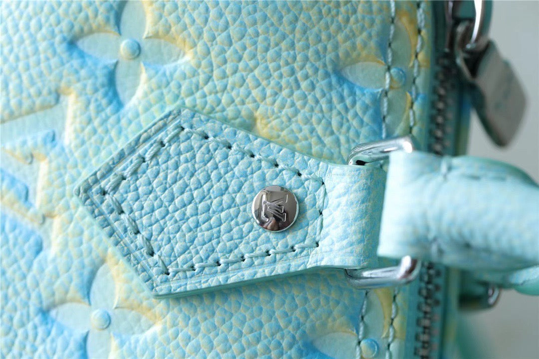 LV Nano Speedy Monogram Empreinte Vert D’eau Green For Women,  Shoulder And Crossbody Bags 16cm/6.3in LVÃ‚Â 