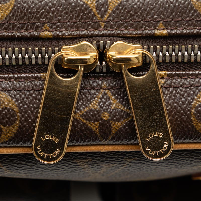 Louis Vuitton Monogram Manhattan PM Handbag M40026 Brown PVC Leather  Louis Vuitton
