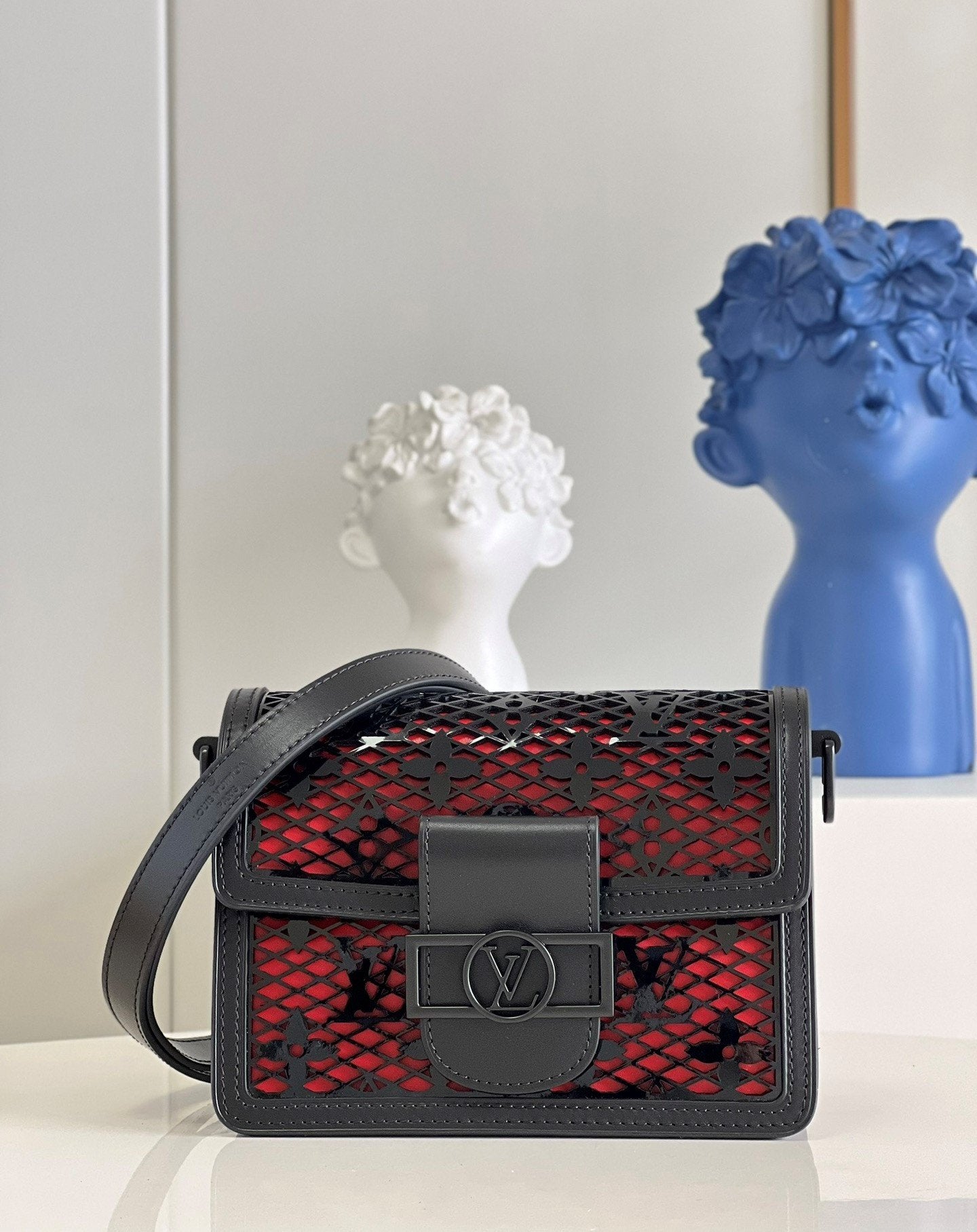 LV Limited Mini Dauphine Bags By Nicolas GhesquiÃƒÂ¨re With Monogram LaGLAMI Black For Women 20cm LV M20595