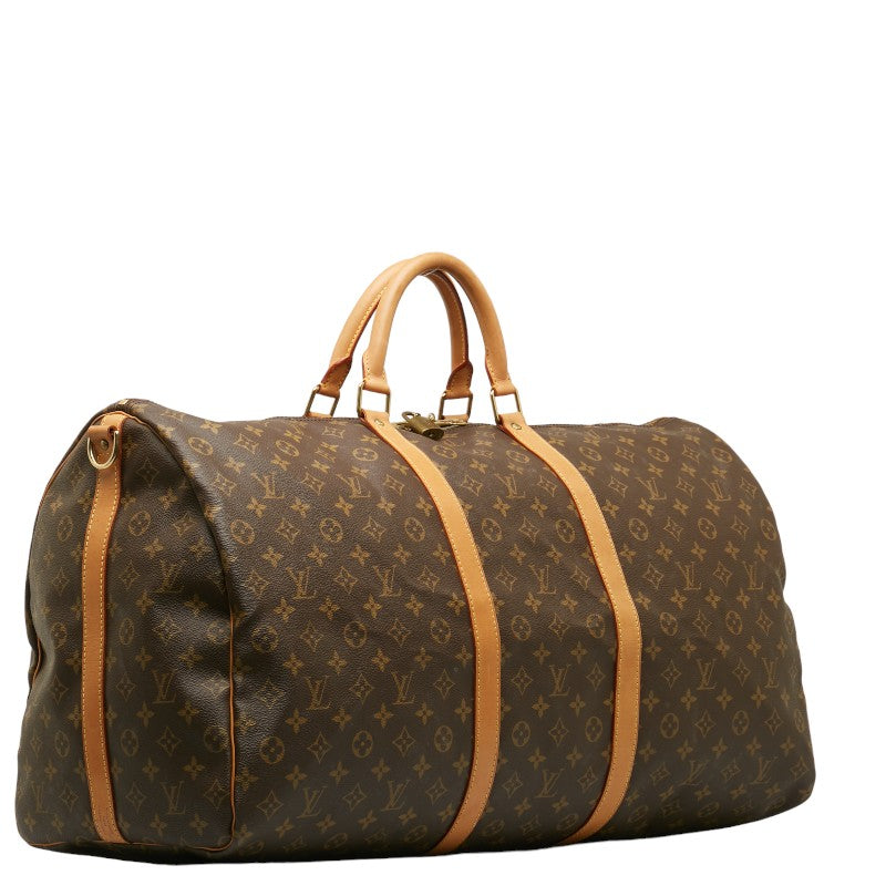 Louis Vuitton Monogram Keepall Bandouliere 60 Boston Bag M41412 Brown