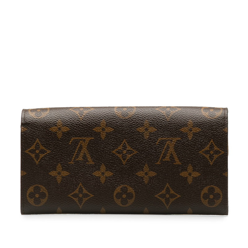 Louis Vuitton Portfolio Emilie Long Wallet M60698 Yellow Ladies